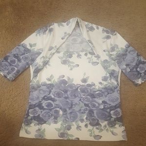 "Lavender Flowered Knit Shirt"